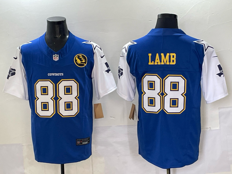 Men Dallas Cowboys #88 Lamb blue Nike 2025 Thanksgiving NFL Jersey 3